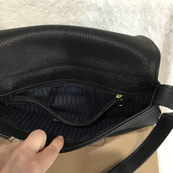 VTG Coach Sonoma Black Flap Crossbody Bag 90s Pebbled Leather Classic City - Picture 8 of 14